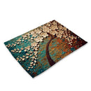 Oil Painting Pattern Polyester Placemat