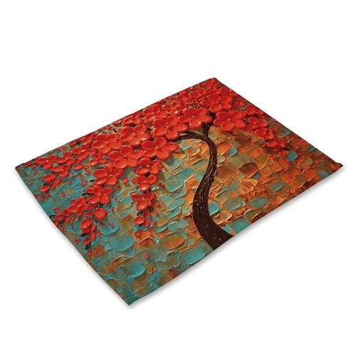 Oil Painting Pattern Polyester Placemat