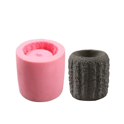 1Pcs Flowerpot Cement Vase Plant Cake Chocolate Silicone Mold