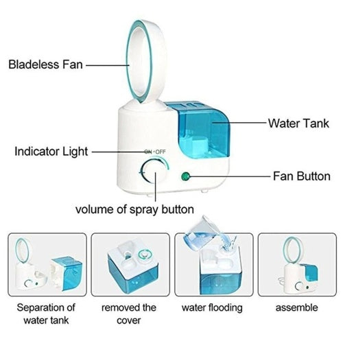 25W Household super mute air humidifier bladeless fan