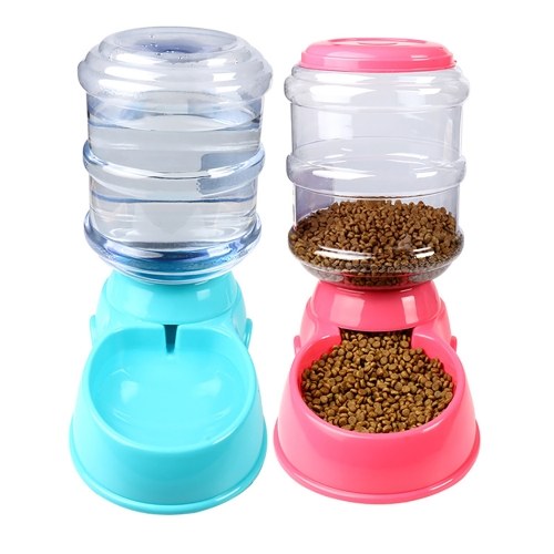 Automatic Pet Water Food Dispenser 3.5L Large Capacity Self-Dispensing Gravity