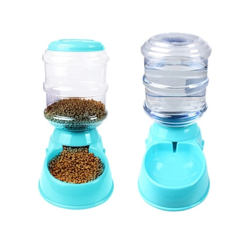 Automatic Pet Water Food Dispenser 3.5L Large Capacity Self-Dispensing Gravity