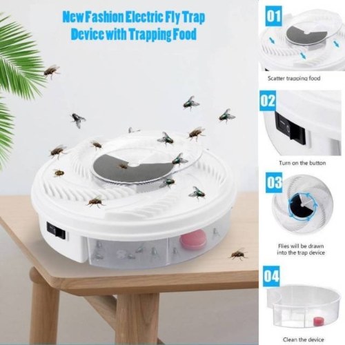 Electric Fly Trap Device with Trapping Food USB Rechargeable