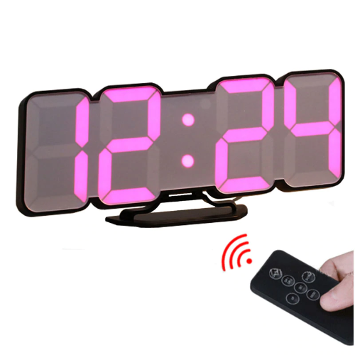 3D Wireless Remote Digital RGB LED Alarm Clock