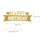 15pcs Glitter Paper Happy Birthday Cake Topper