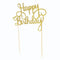 15pcs Glitter Paper Happy Birthday Cake Topper