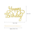 15pcs Glitter Paper Happy Birthday Cake Topper