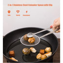 2-in-1 Kitchen Stainless Steel Colander Spoon