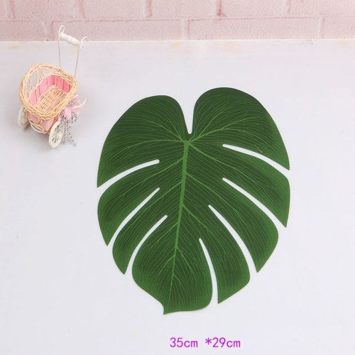 5Pcs Simulation Plant Silk Cloth Fake Palm Leaves Flower Arrangement Ornament