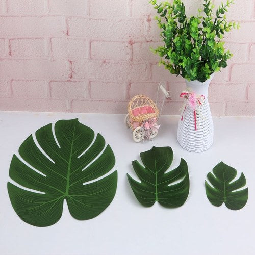 5Pcs Simulation Plant Silk Cloth Fake Palm Leaves Flower Arrangement Ornament