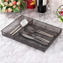 5-Compartments Mesh Metal Flatware Tray