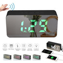 Digital Colorful RGB LED Mirror Alarm Clock