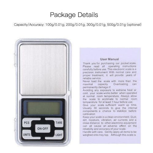 High Precision Mini Electronic Digital Scales 100g/0.01g