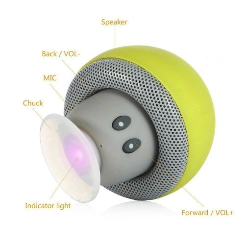 Mushroom Wireless Mini Portable Stereo Speakers