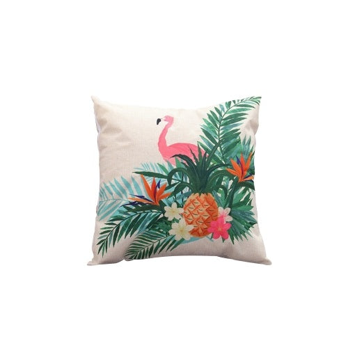 Linen Flamingo Cushion Cover