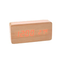 Wooden Sound Control LED Alarm Clock