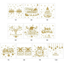 Winter Christmas Day Gold Glittering Wall Sticker