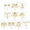 Winter Christmas Day Gold Glittering Wall Sticker