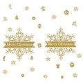 Winter Christmas Day Gold Glittering Wall Sticker