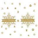 Winter Christmas Day Gold Glittering Wall Sticker