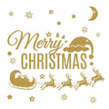 Winter Christmas Day Gold Glittering Wall Sticker