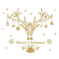 Winter Christmas Day Gold Glittering Wall Sticker