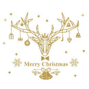 Winter Christmas Day Gold Glittering Wall Sticker