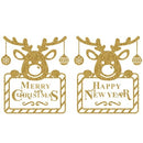 Winter Christmas Day Gold Glittering Wall Sticker