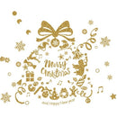 Winter Christmas Day Gold Glittering Wall Sticker