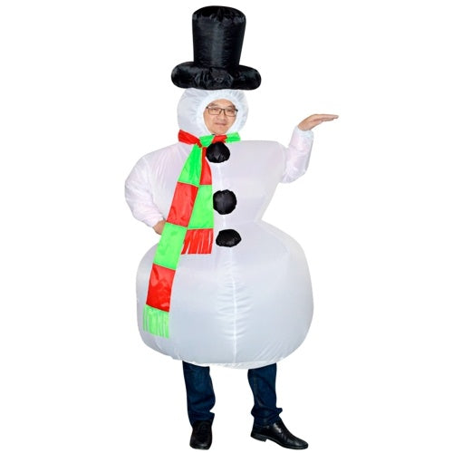 Adults Snowman Inflatable Costume Prop Blow Up Inflatable Fancy Dress