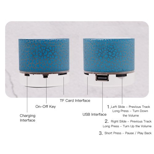 Portable Mini BT Speakers TF Card USB 2.0