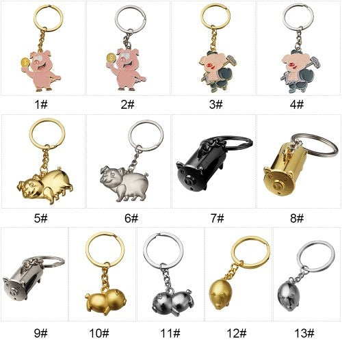 Fashion Simple Pig Key Ring