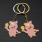 Fashion Simple Pig Key Ring