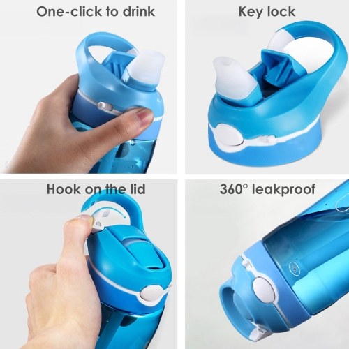 Water Bottle with Straw Portable Sports Water Cup