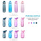 Water Bottle with Straw Portable Sports Water Cup