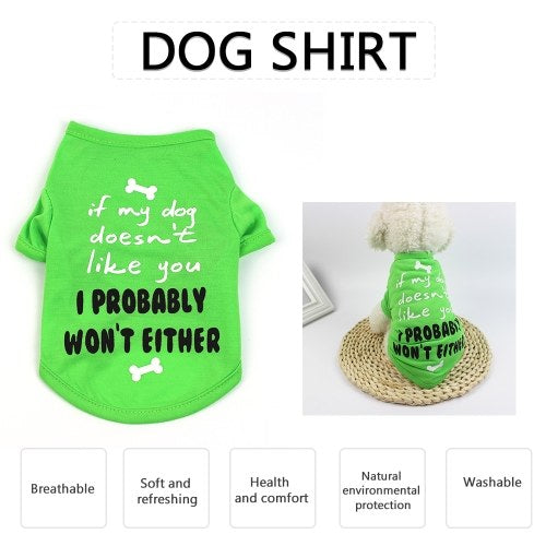 Dog Shirt Dog T-Shirts Dog Spring Summer Clothes