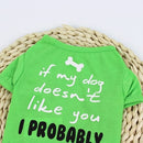 Dog Shirt Dog T-Shirts Dog Spring Summer Clothes