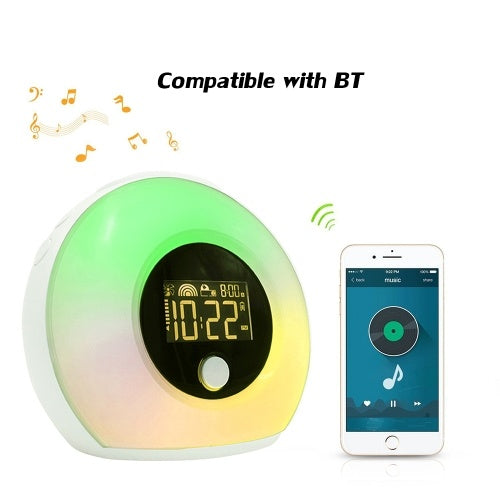 5 Watt Adjustable Alarm Clock Musical Sleep Lamp USB Color BT Speaker