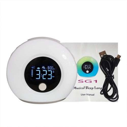 5 Watt Adjustable Alarm Clock Musical Sleep Lamp USB Color BT Speaker