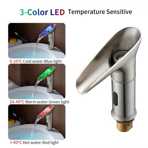 Automatic Touchless Sensor Bathroom Sink Faucet