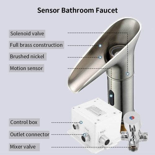 Automatic Touchless Sensor Bathroom Sink Faucet