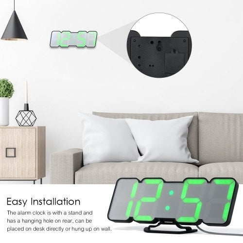 3D Wireless Remote Digital RGB LED Alarm Clock