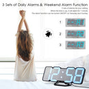 3D Wireless Remote Digital RGB LED Alarm Clock