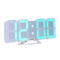 3D Wireless Remote Digital RGB LED Alarm Clock