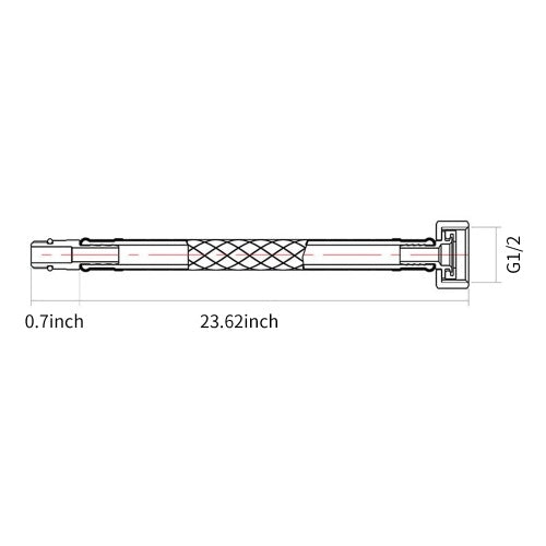 1/2" Sink Faucets Hoses 23 Inch Long Basin Water Tap