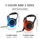 Dog Automatic Retractable Leash Non Slip Grip Upgraded Lock System(5 Meters)