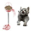 Pet Cat Treat Food Dispenser Ball Toy Interactive Treat Cat Toys Activity Snackball with LED Light Feather Bell