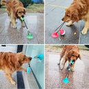 Pet Dog Molar Bite Chew Toy Dog Rope Pull Food Dispenser Interactive Toy with Suction Cup Bell for Pulling Chewing Teeth Cleaning