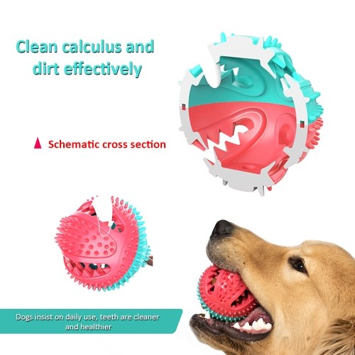 Pet Dog Molar Bite Chew Toy Dog Rope Pull Food Dispenser Interactive Toy with Suction Cup Bell for Pulling Chewing Teeth Cleaning