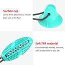 Pet Dog Molar Bite Chew Toy Dog Rope Pull Food Dispenser Interactive Toy with Suction Cup Bell for Pulling Chewing Teeth Cleaning